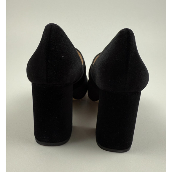 Tuckernuck Black Velvet Ellie Mary Jane Block Heels Size 9 - Picture 6 of 10